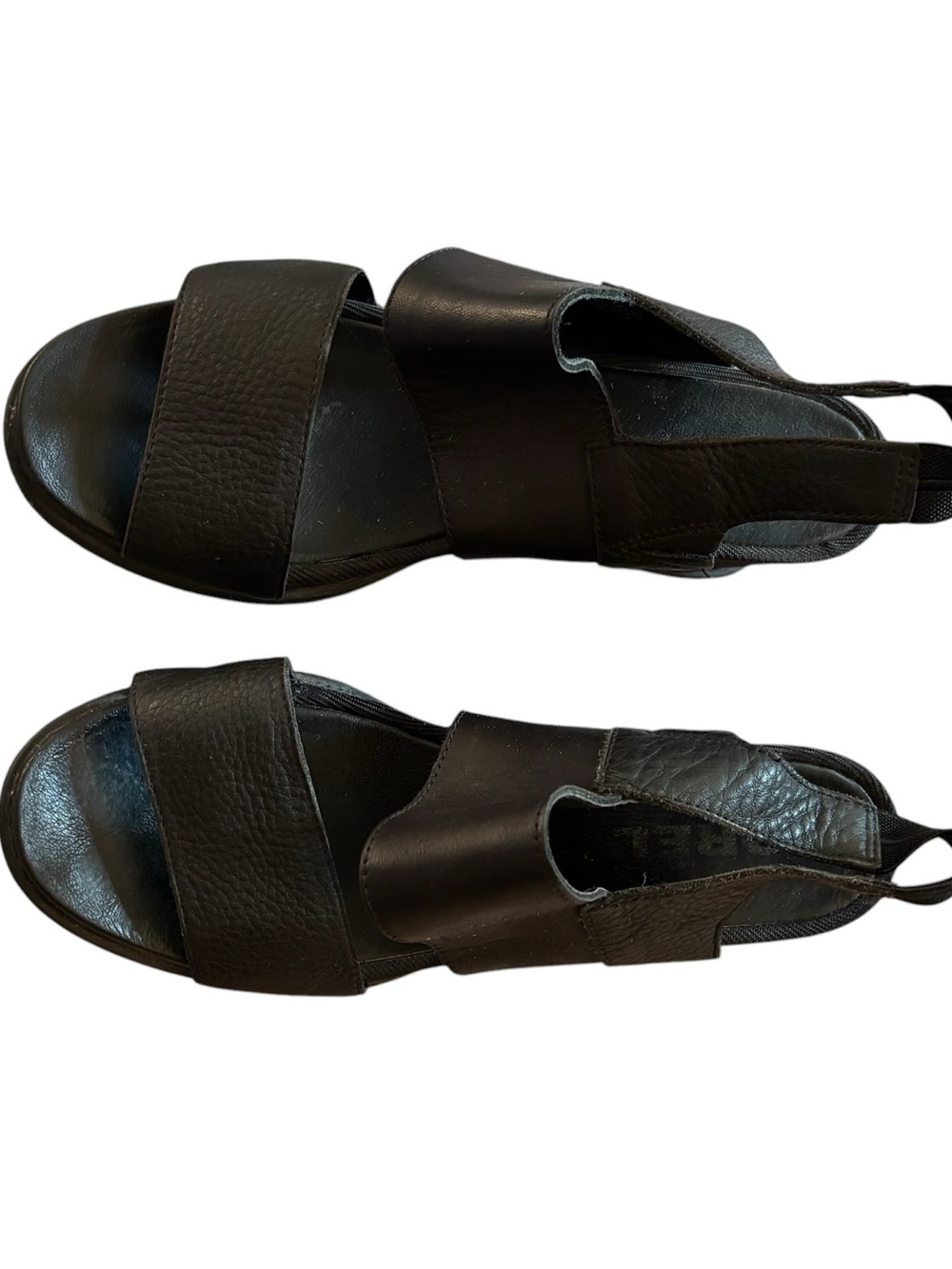 Sorel Sandals Womens 10 Joanie II Slingback Wedge Open Toe Black Leather Casual - Picture 2 of 9